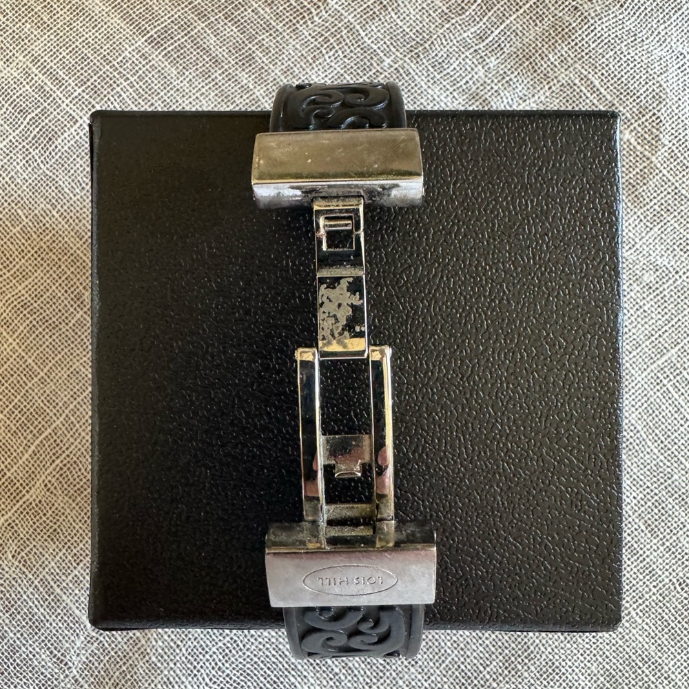 Lois Hill Swiss Made Silver and Black Women’s Watch - Picture 3 of 5